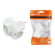 Тройник 3х2П 16А 250B белый TDM