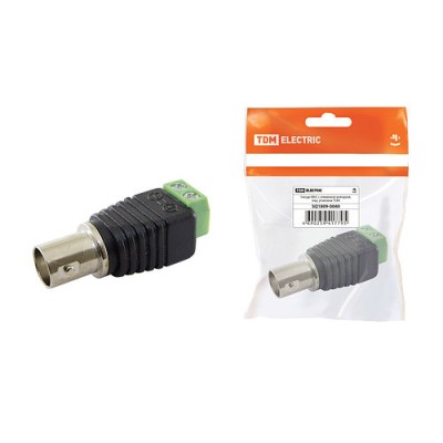 Гнездо BNC с клеммной колодкой, инд. упаковка TDM Гнездо BNC с клеммной колодкой, инд. упаковка TDM