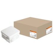 Распаячная коробка ОП 80х80х50мм, крышка, IP54, 7вх. TDM