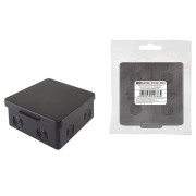 Распаячная коробка ОП 100х100х55мм, крышка, IP54, 8вх., белая, инд. штрихкод TDM