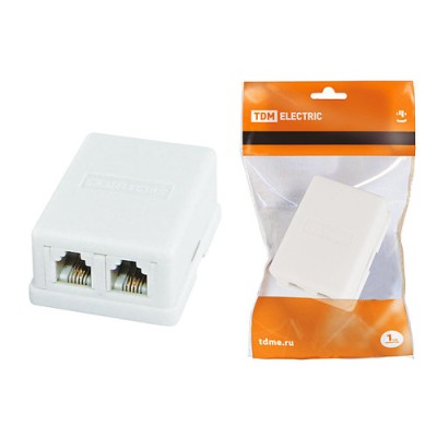 Телефонная розетка 2x6Р-4С TDM Телефонная розетка 2x6Р-4С TDM