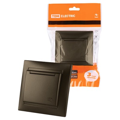 Розетка 2П+З 16А 250В IP44 с крышкой бронза "Лама" TDM Розетка 2П+З 16А 250В IP44 с крышкой бронза "Лама" TDM