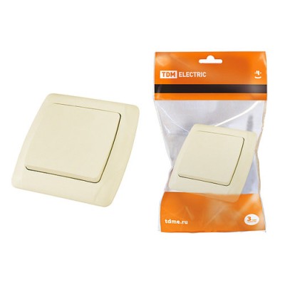 Выключатель 1 кл. 10А cл.кость "Онега" TDM Выключатель 1 кл. 10А cл.кость "Онега" TDM