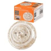 Выключатель скрытой установки фарфоровый поворотный перекрёстный с ручкой (бантик) 10А мраморный «Болонь» TDM