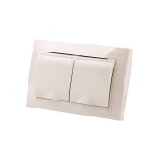 Розетка двойная 2П+З с защ. шт. и крышкой 16А 250В IP44 сл. кость "Таймыр" TDM