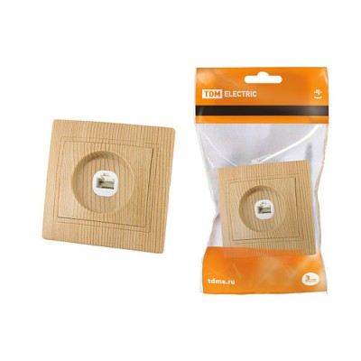 Розетка телефонная RJ11 "ЭКО" (сосна) "Таймыр" TDM Розетка телефонная RJ11 "ЭКО" (сосна) "Таймыр" TDM