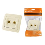 Розетка компьютерная RJ-45 + TФ (RJ-11) сл. кость "Валдай" TDM