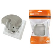 Розетка 2П+З скрытой установки IP54 16А серая "Вуокса" TDM