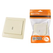 Выключатель 1 кл. на 2 направления 10А сл. кость "Ильмень" TDM