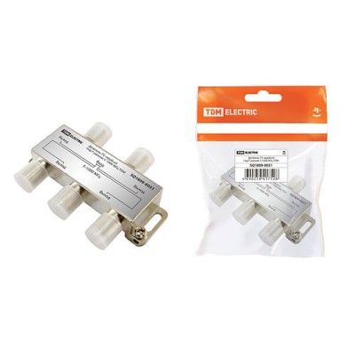 Делитель TV «краб»х4 под F разъём 5-1000 МГц TDM Делитель TV «краб»х4 под F разъём 5-1000 МГц TDM