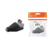 Разъём питания гнездо 2.1х5.5 с быстрозажимной колодкой, инд. упаковка TDM