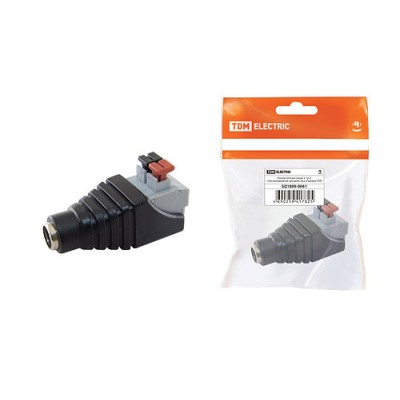 Разъём питания гнездо 2.1х5.5 с быстрозажимной колодкой, инд. упаковка TDM Разъём питания гнездо 2.1х5.5 с быстрозажимной колодкой, инд. упаковка TDM