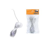 Шнур с ножным выключателем и плоской вилкой ШУН01В ШВВП 2х0,75мм2 3,5м. прозрачный TDM