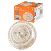 Выключатель скрытой установки фарфоровый поворотный с ручкой (бантик) 10А мраморный «Болонь» TDM