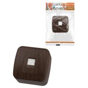 Розетка TФ (RJ-11) открытой установки IP20, венге "Дача" Народная