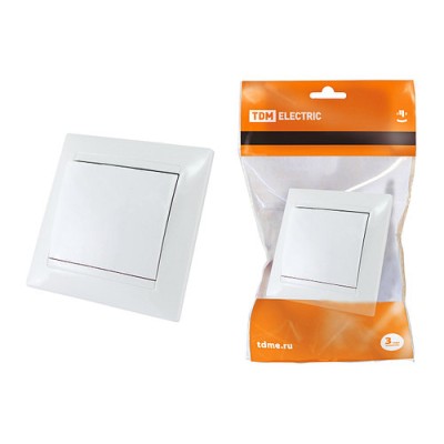 Выключатель 1 кл. 10А белый "Лама" TDM Выключатель 1 кл. 10А белый "Лама" TDM