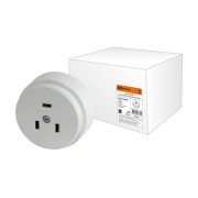 Розетка РШ 32А 250В 2Р+РЕ ОУ белая TDM