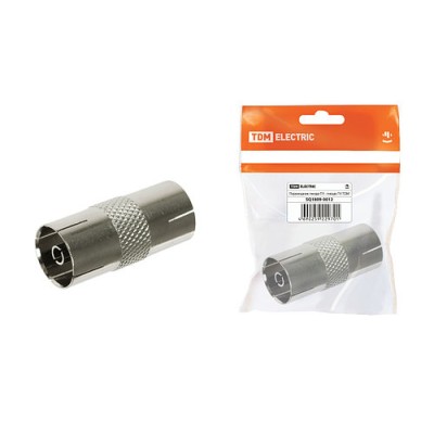 Переходник гнездо TV - гнездо TV, инд. упаковка TDM Переходник гнездо TV - гнездо TV, инд. упаковка TDM