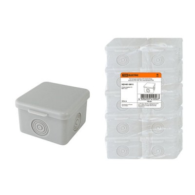 Распаячная коробка ОП 65х65х50мм, крышка, IP54, 4вх., без гермовводов TDM Распаячная коробка ОП 65х65х50мм, крышка, IP54, 4вх., без гермовводов TDM