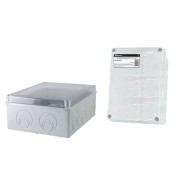 Распаячная коробка ОП 240х195х90мм, прозрач. крышка, IP44, кабельные ввода d28-3 шт., d37-2 шт., TDM