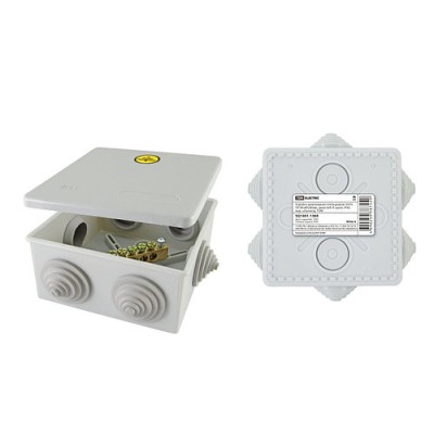 Коробка уравнивания потенциалов (КУП) ОП 85х85х40 мм, шина 6х9, 8 групп, IP44, инд. штрихкод, TDM Коробка уравнивания потенциалов (КУП) ОП 85х85х40 мм, шина 6х9, 8 групп, IP44, инд. штрихкод, TDM