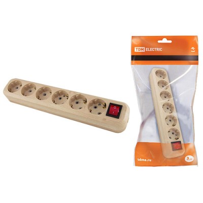 Колодка розеточная 6 гнезд 2П+3 с выключателем16А 250В "Эко" (сосна) TDM Колодка розеточная 6 гнезд 2П+3 с выключателем16А 250В "Эко" (сосна) TDM