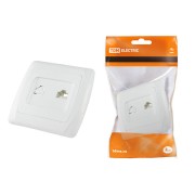 Розетка компьютерная RJ45 белая "Онега" TDM