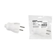 Вилка б/з белая 6А 250В серии "Народная"