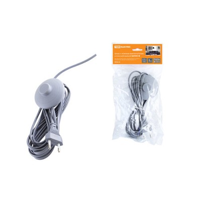 Шнур с ножным выключателем и плоской вилкой ШУН01В ШВВП 2х0,75мм2 3,5м. серебр. металлик TDM Шнур с ножным выключателем и плоской вилкой ШУН01В ШВВП 2х0,75мм2 3,5м. серебр. металлик TDM