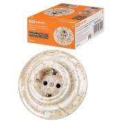 Розетка скрытой установки фарфоровая 2П 10А 250В мраморная «Болонь» TDM