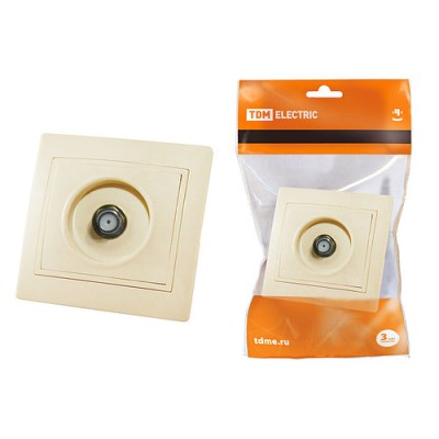 Розетка телевизионная типа F (SAT) сл. кость "Таймыр" TDM Розетка телевизионная типа F (SAT) сл. кость "Таймыр" TDM