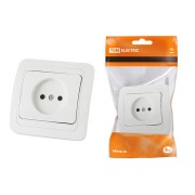 Розетка 2П 10А белая "Валдай" TDM