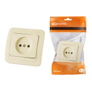 Розетка 2П 10А сл. кость "Валдай" TDM