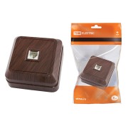 Розетка TФ (RJ-11) открытой установки IP20, бук "Ладога" TDM