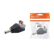 Разъём питания штекер 2.1х5.5 с быстрозажимной колодкой, инд. упаковка TDM