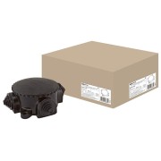 Коробка электромонтажная КЭМ 1-10-4М ОП D72 мм IP44, 4-х рожк. (карболит) TDM