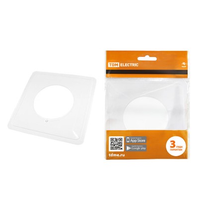 Одноместная защитная рамка для выключателей или розеток для защиты обоев 130х130 мм, прозрачная TDM Одноместная защитная рамка для выключателей или розеток для защиты обоев 130х130 мм, прозрачная TDM