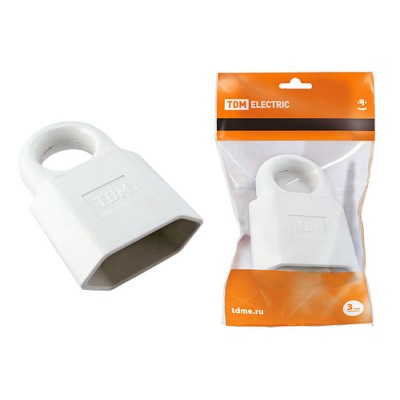 Кабельная розетка 2П 10А 250B (под евровилку CEE 7/16) с з/ш с кольцом белая TDM Кабельная розетка 2П 10А 250B (под евровилку CEE 7/16) с з/ш с кольцом белая TDM
