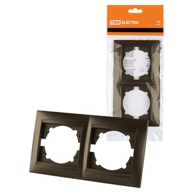 Рамка 2-х постовая горизонтальная бронза "Лама" TDM Рамка 2-х постовая горизонтальная бронза "Лама" TDM