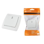 Выключатель на 2 направления 1 кл. 10А белый "Онега" TDM