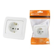Розетка 2П+З 16А белая "Валдай" TDM