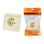 Розетка 2П+З 16А сл. кость "Валдай" TDM