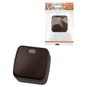 Выключатель 1-кл. открытой установки с подсветкой IP20 10А, венге "Дача" Народная