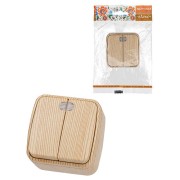 Выключатель 2-кл. открытой установки с подсветкой IP20 10А, сосна "Дача" Народная