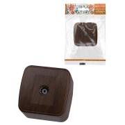 Розетка TВ простая (0-2400 Гц, "мама") открытой установки, IP20 венге "Дача" Народная