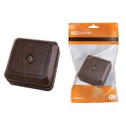 Розетка TВ простая (0-2400 Гц, "мама") открытой установки, IP20 бук "Ладога" TDM