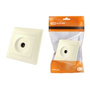 Розетка телевизионная простая (0-2400МГц, "мама") сл. кость "Лама" TDM