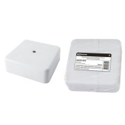 Коробка распаячная КР 50х50х20 ОП белая, IP40, инд. штрихкод TDM