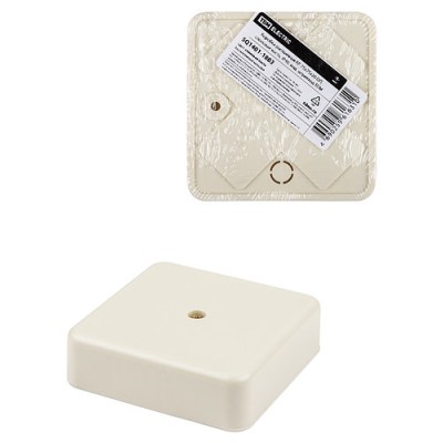 Коробка распаячная КР 75х75х20 ОП, сл. кость, IP40, инд. штрихкод TDM Коробка распаячная КР 75х75х20 ОП, сл. кость, IP40, инд. штрихкод TDM