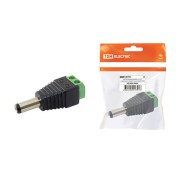 Разъём питания штекер 2.1х5.5 с клеммной колодкой, инд. упаковка TDM